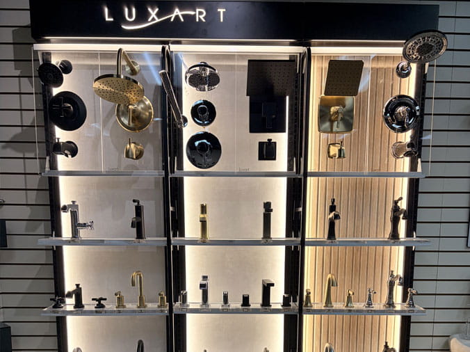 Luxart faucet displat at Moore Supply Company Gainesville